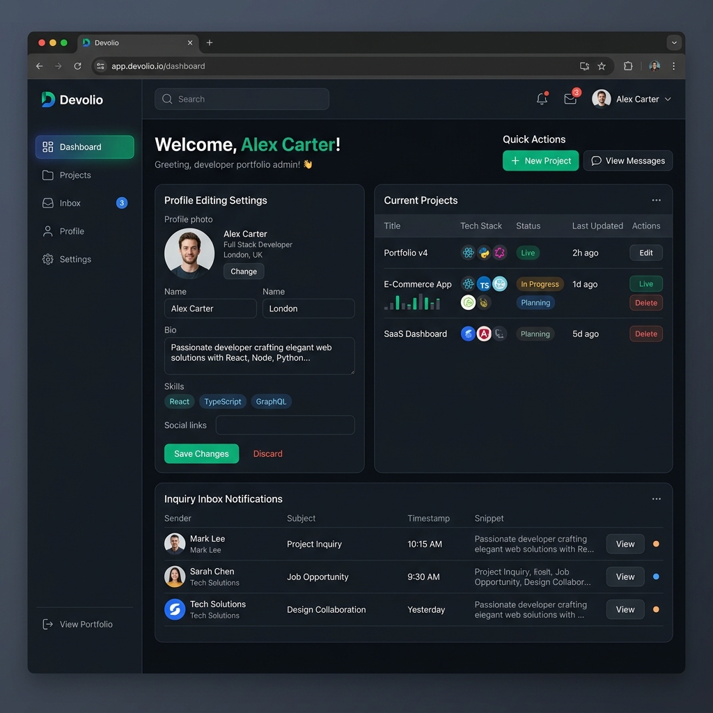Dynamic Portfolio with Admin Panel