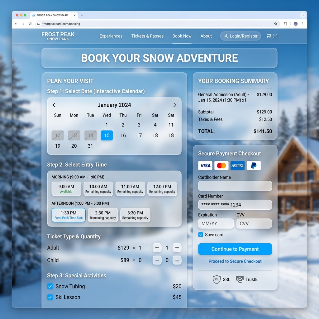 Snow City - Theme Park Ticket Booking System